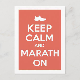 Behålla Lugn och Marathon Vykort