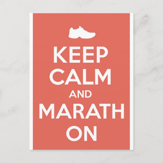 Behålla Lugn och Marathon Vykort (Framsida)