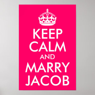 Behålla Lugn och Marry Jacob Poster