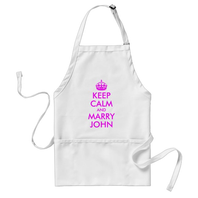 Behålla Lugn och Marry John Apron Förkläde (Framsidan)