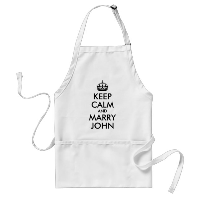 Behålla Lugn och Marry John Apron Förkläde (Framsidan)