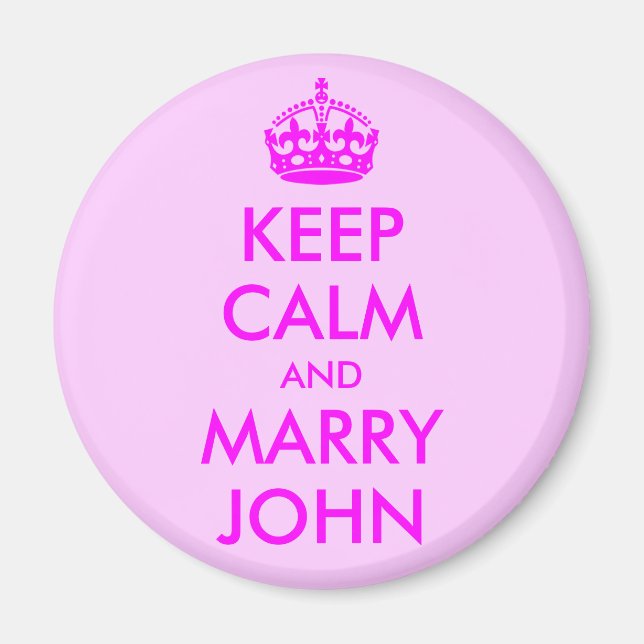 Behålla Lugn och Marry John Magnet (Framsidan)