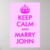 Behålla Lugn och Marry John Print