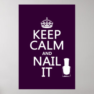Behålla Lugn och Nagel it (Nagel polch) Poster
