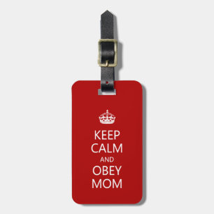 Behålla Lugn och Obey Mamma Bagagebricka