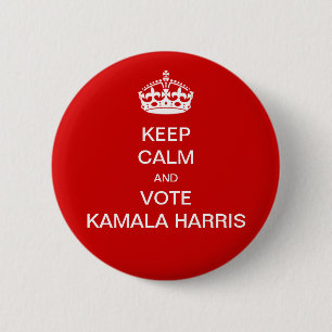 Behålla lugn och omröstning Kamala Harris Knapp