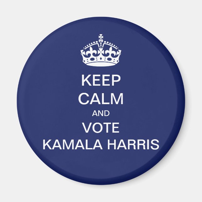 Behålla lugn och omröstning Kamala Harris Magnet (Framsidan)