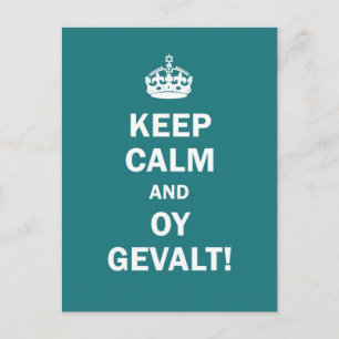 "Behålla Lugn och Oy Gevalt!" Vykort