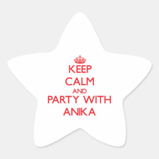 Behålla Lugn och Party med Anika Stjärnformat Klistermärke