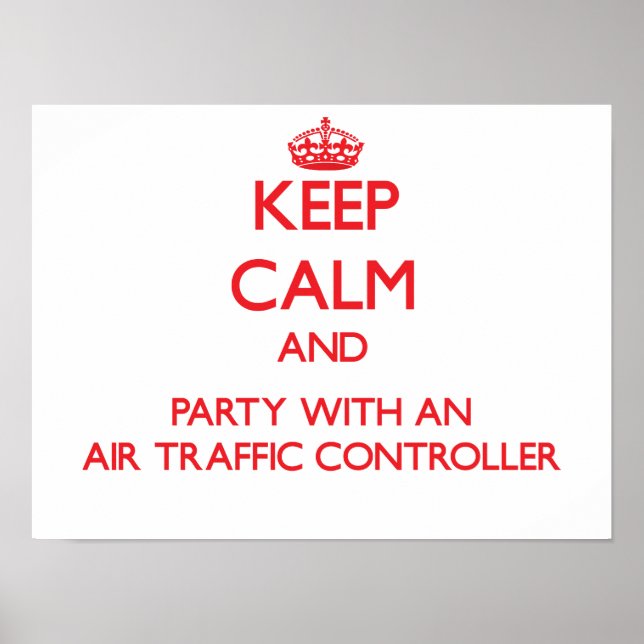 Behålla Lugn och Party med en trafikstyrenhet i Lu Poster (Framsidan)
