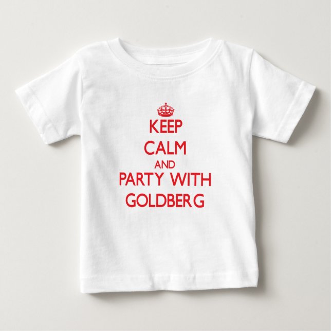 Behålla lugn och Party med Goldberg T-shirt (Framsida)