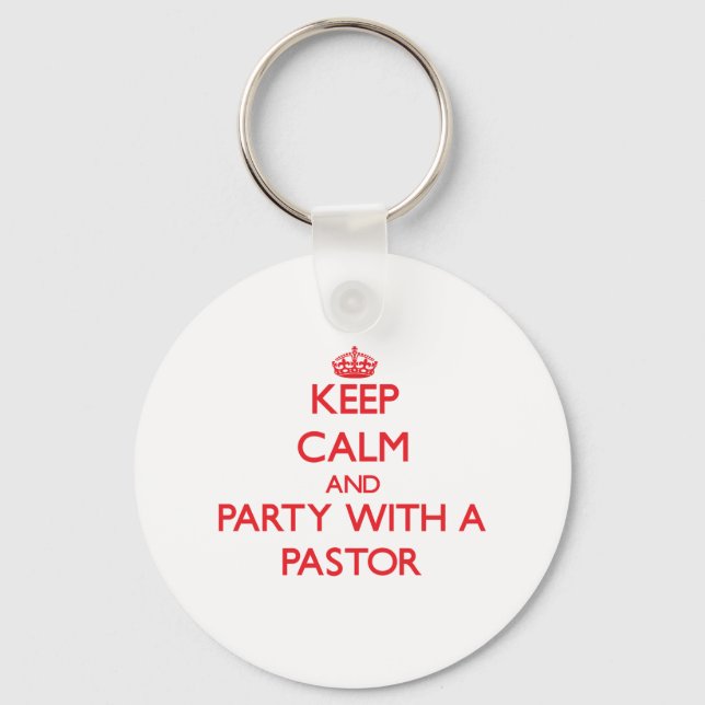 Behålla Lugn och Party med pastor Nyckelring (Framsida)