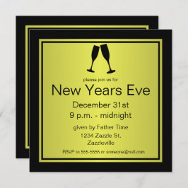 BEHÅLLA LUGN OCH PARTY ON, CHAMPAGNE-inbjudan Inbjudningar