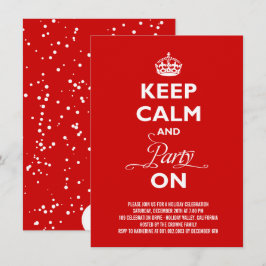 Behålla Lugn och Party på det berömda Helgdag Kväl Inbjudningar