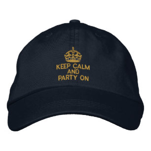 BEHÅLLA LUGN OCH PARTY PÅ Klassisk Broderad Keps