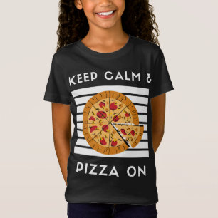 Behålla Lugn och Pizza On Funny Pizza Älskare Pizz T Shirt
