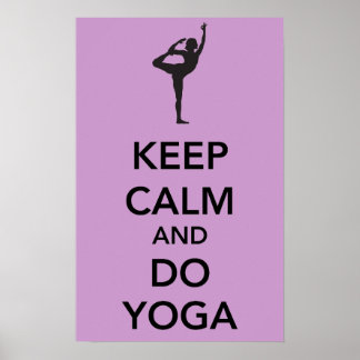 Behålla Lugn och Poster Yoga