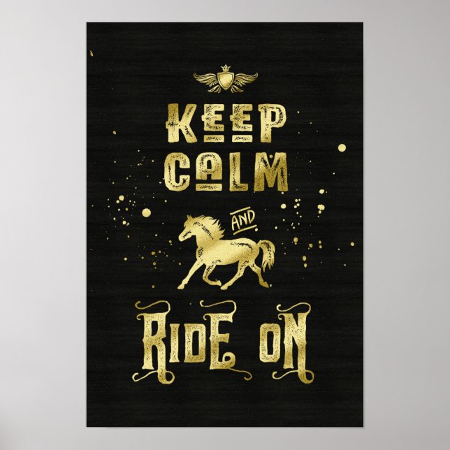 Behålla Lugn och rid på Guld-hormoner Poster (Framsidan)