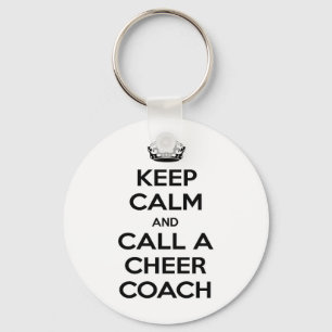 Behålla Lugn och ring en Cheer Coach Nyckelring