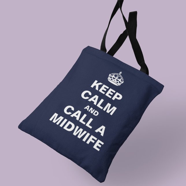Behålla Lugn och ring en Midfru Tote Bag Tygkasse (Skapare uppladdad)