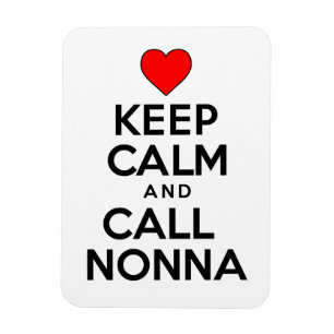 Behålla Lugn och ring Nonna Italias mormor Magnet