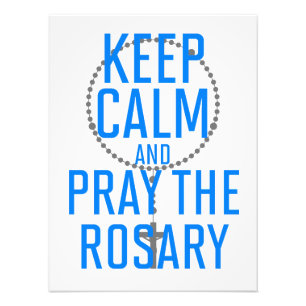 Behålla Lugn och rosa Rosary Fototryck
