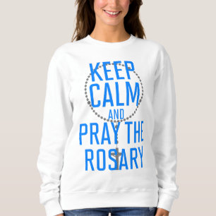 Behålla Lugn och rosa Rosary T Shirt