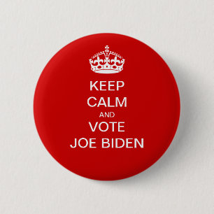 Behålla lugn och rösta Joe Biden Knapp