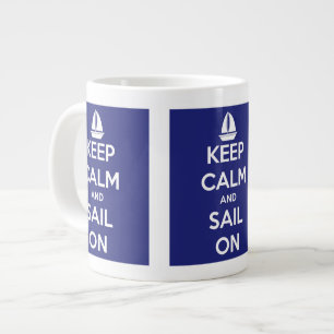 Behålla Lugn och segling på Blue Jumbo Mugg