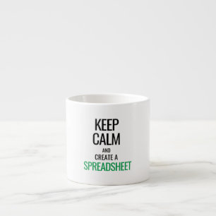 Behålla Lugn och Skapa ett kalkylblad - Excel-kalk Espressomugg