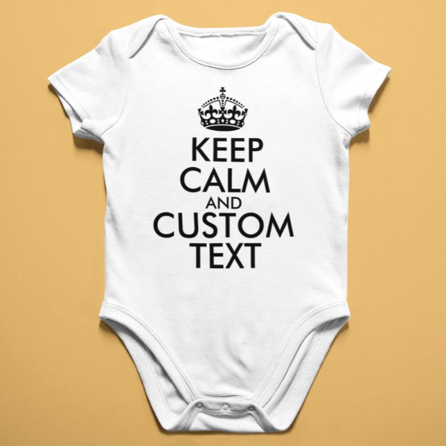 Behålla Lugn och Skapa själv Lägg till text här T-shirt (Skapare uppladdad)