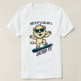 Behålla lugn och skicka den t shirt