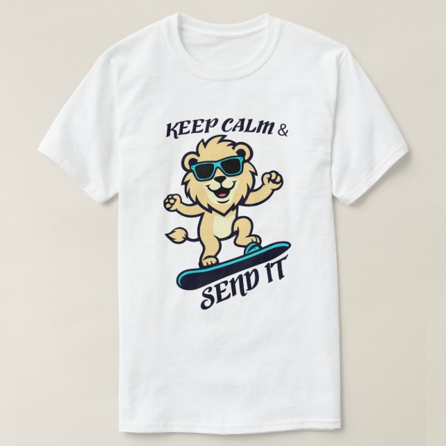 Behålla lugn och skicka den t shirt (Design framsida)