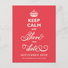 Behålla Lugn och Spara datum, felstavat skrivdatum Meddelande Vykort