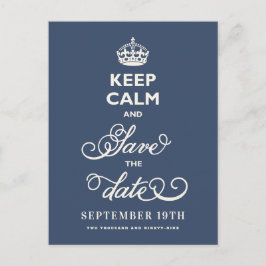 Behålla Lugn och spara datum för felskript Meddelande Vykort