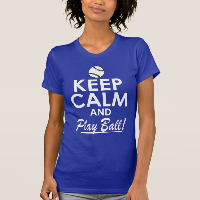 Behålla Lugn och Spela upp Boll T Shirt (Framsida)