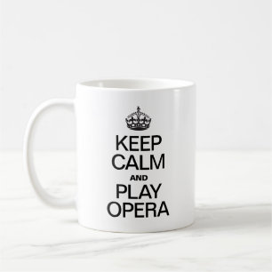 Behålla Lugn och Spela upp opera Kaffemugg
