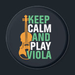 Behålla Lugn och spela Viola Vintage Violist Magnet<br><div class="desc">Vintage retro orchestra Music fläkt design för dem som spelar strängmusikinstrument i ett musikband eller en symfoni. Coola klassiskt musikaliskt älskare-handelsgods för violist, violinist, musiker och artist. Perfekt för fiollärare, orkester fläkt och de som kärlek spelar fiol eller bara kärlek musik. Underbar souvenir, julklapp och födelsedagspresent för familjer och vänner....</div>