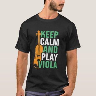 Behålla Lugn och spela Viola Vintage Violist T Shirt