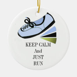 Behålla Lugn och Springa Julgransprydnad Keramik