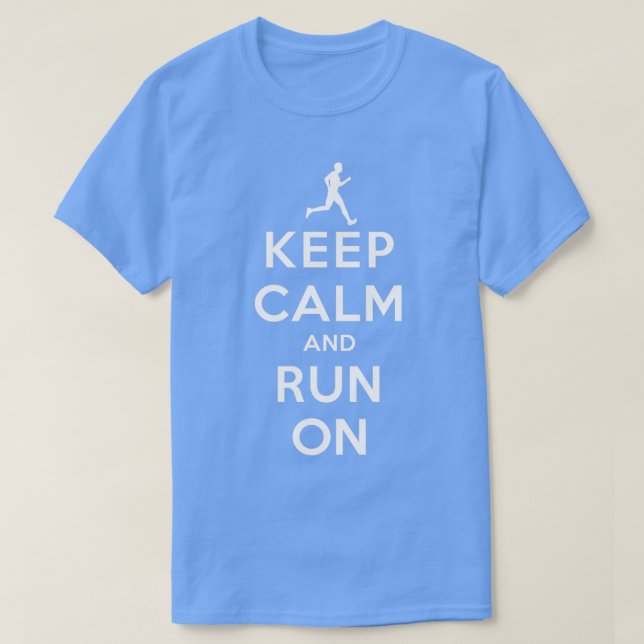 Behålla Lugn och Springa On DSMale T Shirt (Design framsida)