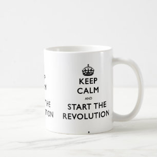 Behålla Lugn och starta Revolutionen Kaffemugg