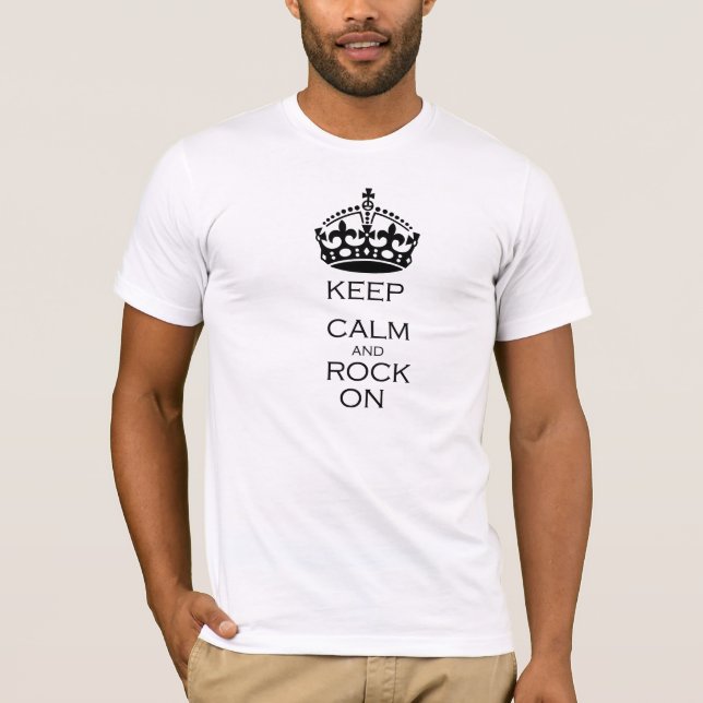 Behålla lugn och sten på t shirt (Framsida)