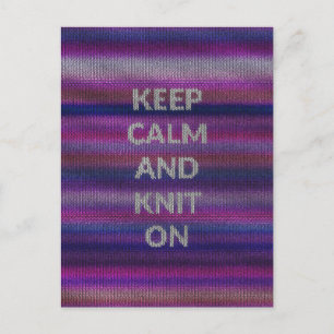 Behålla Lugn och Sticka på Vykort