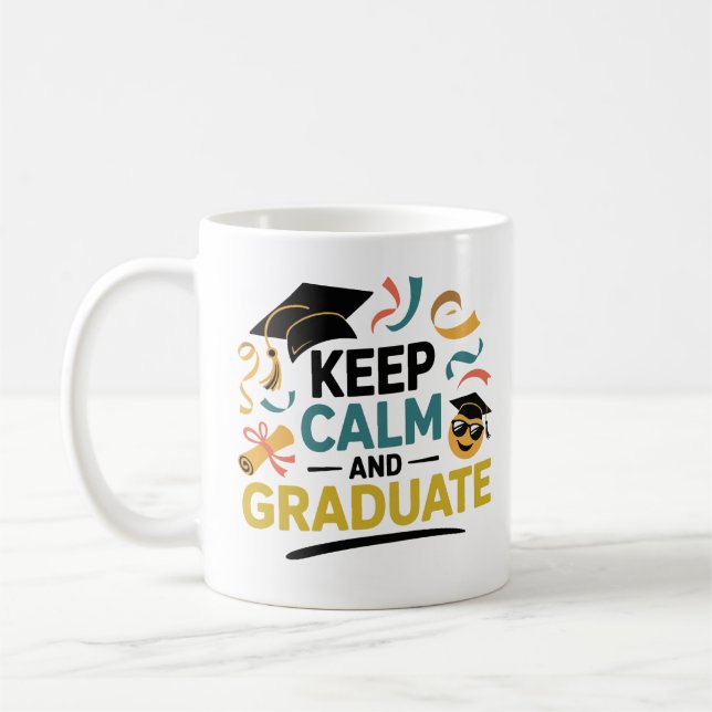 Behålla Lugn och Student Kaffemugg (Vänster)
