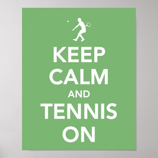 Behålla Lugn och tennis On print Poster (Framsidan)