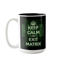 Behålla Lugn och utträde ur matrixkaffet Mugg