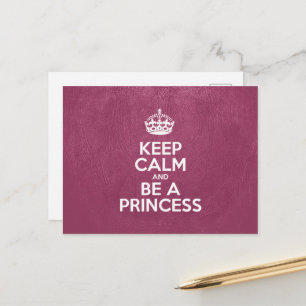 Behålla Lugn och vara prinsessa, Rosa Leather, Kro Vykort