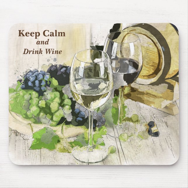 Behålla Lugn och Vin Rustic Scene Musmatta (Framsidan)