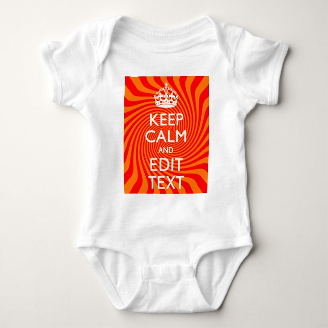Behålla Lugn och visa textens Orange via Internet T-shirt (Framsida)